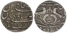 AWADH: Nasir-ud-Din Haidar, 1827-1837, AR ½ rupee (5.56g), Lucknow, AH1243 year one (ahad), KM-184, bold strike, choice VF to EF, RR, ex K.W. Wiggins ...