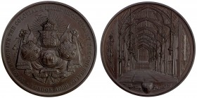 BRITISH INDIA: AE medal (198.4g), 1886, Pud-886.2, BHM 3214, Eimer 1726, 77mm bronze medal for the Colonial and Indian Reception by Elkington & Co., L...