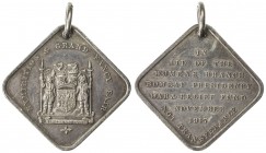 BRITISH INDIA: AR medal (10.69g), 1917, Pud-917.4.3a, 33mm, silver entry pass, EXHIBITION & GRAND FANCY FAIR around coat of arms with motto below "Hon...