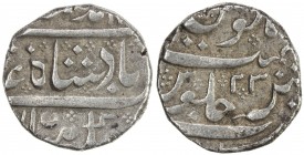 FRENCH INDIA: ALAMPARAI: AR rupee (11.33g), "Arkat" (for Alamparai), year 23, KM-—, cf. Zeno-139371, in the name of Muhammad Shah (1719-1748), authori...