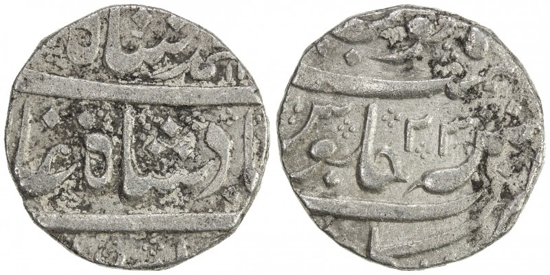FRENCH INDIA: ALAMPARAI: AR rupee (11.20g), "Arkat" (for Alamparai), year 23, KM...