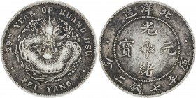 CHIHLI: Kuang Hsu, 1875-1908, AR dollar, year 29 (1903), Y-73.1, L&M-462, with period after 'yang', PCGS graded VF30.
Estimate: USD 250 - 350