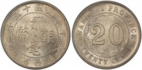 KWANGSI: Republic, AR 20 cents, year 15 (1926), Y-415b, L&M-174, character xi on center dot, PCGS graded MS64.
Estimate: USD 100 - 150