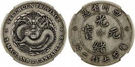 SZECHUAN: Kuang Hsu, 1875-1908, AR dollar, ND (1901-08), Y-328, L&M-345, narrow face dragon type, doubled die variety, NGC graded VF35.
Estimate: USD...
