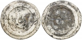 TENASSERIM-PEGU: Anonymous, 17th-18th century, lead weight (433g), Robinson Plate 5-6 (several types with identical obverse), 77mm; stylized hintha bi...