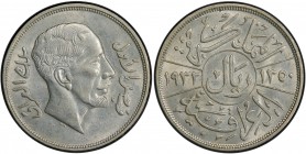 IRAQ: Faisal I, 1921-1933, AR riyal, 1932/AH1350, KM-101, much original mint luster, PCGS graded AU58.
Estimate: USD 150 - 200
