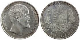 DENMARK: Frederik VII, 1848-1863, AR speciedaler, 1853, KM-744.1, mintmaster VS, cleaned, EF.
Estimate: USD 175 - 250