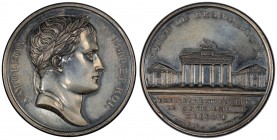 FRANCE: Napoleon I, Emperor, 1804-1815, AR medal, 1806, Bramsen-546; Julius-1609, 41mm Entrance to Berlin silver medal by Andrieu and Jaley, laureate ...