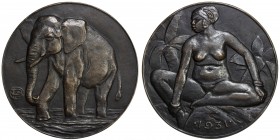 FRANCE: AE medal (406.1g), 1931, 103mm bronze medal for the 1931 Exposition Coloniale de Paris by Albert Pommier for the Société Française des Amis de...