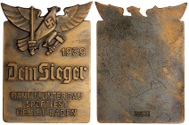 GERMANY: Third Reich, AE plaque (70.72g), 1939, 77x58mm cast bronze uniface plaque for the Bann and Untergau Sportsfest in Baden by B. H. Mayer, Pforz...