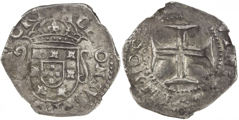 PORTUGAL: Alfonso VI, 1656-1683, AR tostão (4.27g), ND [1663], KM-76, Gomes A6.2...