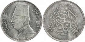 EGYPT: Fuad I, as King, 1922-1936, AR 20 qirsh, 1933/AH1352, KM-352, a lovely mint state example! PCGS graded MS64.
Estimate: USD 300 - 400