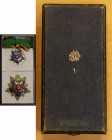 EGYPT:Order of the Republic, Class 1 with sash badge and breast star, both gilt with a five-pointed star with blue and red enamels, in original case o...