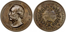 CANADA: AE medal, 1873, Leroux-1100, Breton-123, 45mm, Montreal Catholic Commercial Academy Bronze Medal, EDWARD MURPHY / DONOR / FOUNDED A: D: 1873 a...
