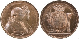 MEXICO: Carlos IV, 1788-1808, AE proclamation medal, 1790, Grove-C-78b, Fonrobert-6823, 47mm, bronze medal by G. A. Gil, Commemorating the Fidelity of...