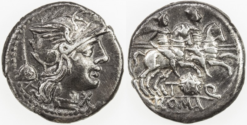 ROMAN REPUBLIC: T. Quinctius Flamininus, AR denarius (3.83g), Rome, Crawford-267...