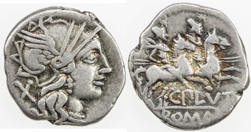 ROMAN REPUBLIC: C. Plutius, AR denarius (3.87g), Rome, Crawford-278/1; Sydenham-...