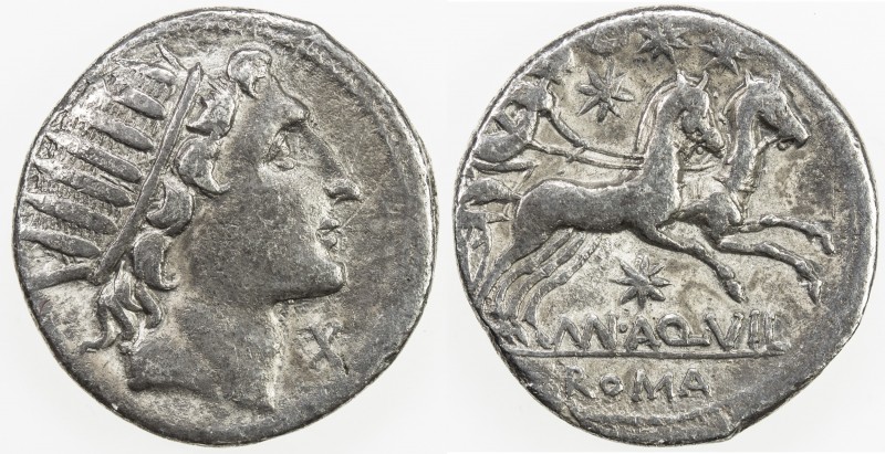 ROMAN REPUBLIC: Man. Aquillius, AR denarius (3.57g), Rome, Crawford-303/1; Syden...