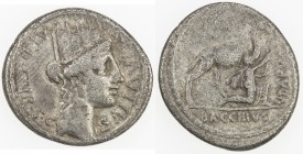 ROMAN REPUBLIC: A. Plautius, AR denarius (3.78g), Rome, Crawford-431/1; Sydenham-932, struck 55 BC, head of Cybele right, wearing mural crown, A. PLAV...