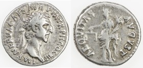 ROMAN EMPIRE: Nerva, 96-98 AD, AR denarius (3.42g), Rome, RIC-13; BMC-24, struck 97 AD, laureate head right, IMP NERVA CAES AVG P M TR P COS III P P /...