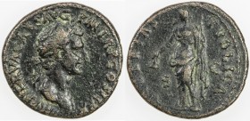 ROMAN EMPIRE: Nerva, 96-98 AD, AE as (10.65g), Rome, RIC-64; Cohen-108, struck 96 AD, laureate head right, IMP NERVA CAES AVG P M TR P COS II P P // L...