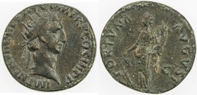 ROMAN EMPIRE: Nerva, 96-98 AD, AE dupondius (11.91g), Rome, RIC-84; Cohen-69, struck 97 AD, radiate head right, IMP NERVA CAES AVG P M TR P COS III P ...