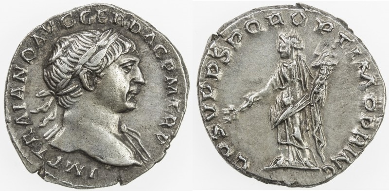 ROMAN EMPIRE: Trajan, 98-117 AD, AR denarius (3.52g), Rome, RIC-121; Woytek-280b...