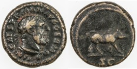 ROMAN EMPIRE: Trajan, 98-117 AD, AE quadrans (3.05g), Rome, RIC-702; Woytek-602b, struck ca 98-102 AD, diademed bust of Hercules right, wearing lion s...