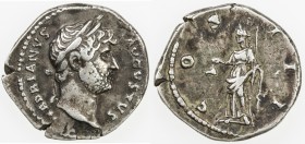 ROMAN EMPIRE: Hadrian, 117-138 AD, AR denarius (3.32g), Rome, RIC-175c; RSC-374a, struck 125-128 AD, laureate bust right, HADRIANVS AVGVSTVS // Libert...