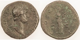 ROMAN EMPIRE: Hadrian, 117-138 AD, AE as (13.09g), Rome, RIC-975c; Cohen-371, struck 128-132 AD, laureate bust right, HADRIANVS AVGVSTVS P P // Salus ...