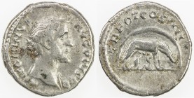 ROMAN EMPIRE: Antoninus Pius, 138-161 AD, AR denarius (2.93g), Rome, RIC-95a; Cohen-914, struck 140-143 AD, bare head right, ANTONINVS AVG PIVS P P //...