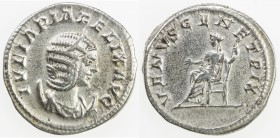 ROMAN EMPIRE: Julia Domna, AR antoninianus (4.79g), Rome, RIC-388a Caracalla; Cohen-211, struck 211-217 AD, diademed and draped right on crescent, IVL...