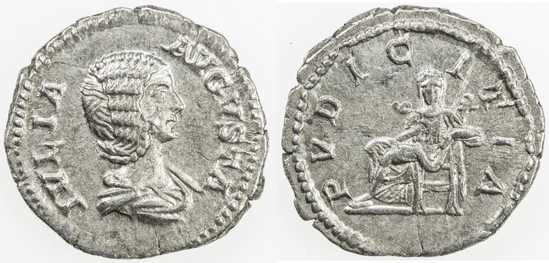 ROMAN EMPIRE: Julia Domna, AR denarius (2.51g), Laodicea ad Mare, RIC-575 Septim...