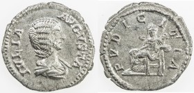 ROMAN EMPIRE: Julia Domna, AR denarius (2.51g), Laodicea ad Mare, RIC-575 Septimius Severus; Cohen-170, struck AD 196-202, draped bust right, IVLIA AV...