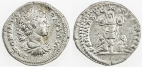 ROMAN EMPIRE: Caracalla, 198-217, AR denarius (3.31g), Rome, RIC-54a; Cohen-175, struck 201 AD, laureate and draped bust right, ANTONINVS PIVS AVG // ...