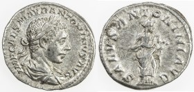 ROMAN EMPIRE: Elagabalus, 218-222, AR denarius (3.29g), Rome, RIC-140b; Cohen-256, struck 218-222 AD, laureate and draped bust right, IMP CAES M AVR A...