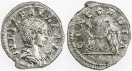 ROMAN EMPIRE: Julia Paula, AR denarius (3.15g), Rome, RIC-214 Elagabalus; Cohen-12, struck 219-220 AD, draped bust right, IVLIA PAVLA AVG // Elagabalu...