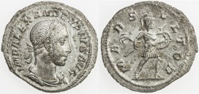 ROMAN EMPIRE: Severus Alexander, 222-235 AD, AR denarius (2.51g), Rome, RIC-246d; Cohen-161a, struck 231-235 AD, laureate bust right, draped and cuira...
