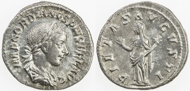 ROMAN EMPIRE: Gordian III, 238-244 AD, AR denarius (3.35g), Rome, RIC-129; Cohen...