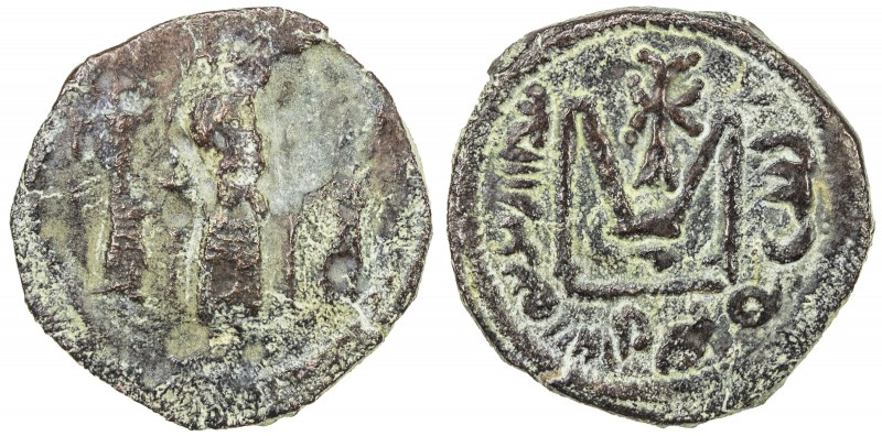 ARAB-SASANIAN: Anonymous, AE pashiz (2.94g), NM, ND, A-44M, Gyselen-76, three st...