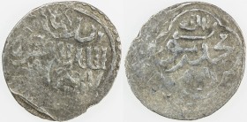 BAHRI MAMLUK: Sha'ban II, 1363-1376, AR akçe (1.14g), Larende, ND, A-959, Ö&P-164/68, Sha'ban only as al-sultan al-malik, crude strike, as in the norm...