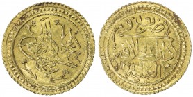 TURKEY: Mahmud II, 1808-1839, AV surre altin (1.61g), al-'Aliya, AH1223 year 16, KM-621, VF to EF, ex Ahmed Sultan Collection. 
Estimate: USD 100 - 1...