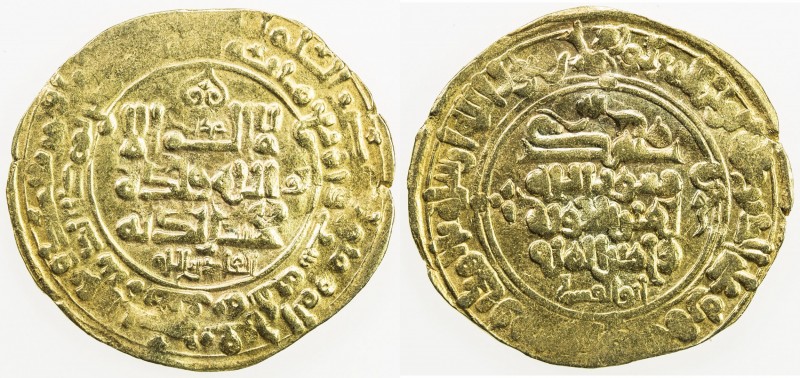 GHAZNAVID: Mahmud, 999-1030, AV dinar (3.32g), Ghazna, AH406, A-1607, minimal we...