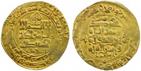 GHAZNAVID: Mahmud, 999-1030, AV dinar (4.12g), Ghazna, AH407, A-1607, 'adl at top of obverse field, minor weakness, VF, ex Yusuf Alokozay Collection. ...