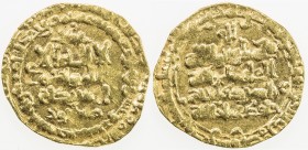 GHAZNAVID: Mas'ud I, 1030-1041, AV dinar (2.69g), Nishapur, AH428, A-1618, "8" recut over "7", VF.
Estimate: USD 130 - 160