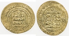 GHAZNAVID: Farrukhzad, 1053-1059, AV dinar (3.81g), Ghazna, AH444, A-1633, with his special title mu'ayyid amir al-mu'minin, used only in 443 and 444 ...