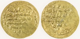 GHAZNAVID: Mas'ud III, 1099-1115, AV dinar (3.64g) (Ghazna), AH(505), A-1647, with title ghiyath al-muslimin, decent strike with minimal weakness, VF....