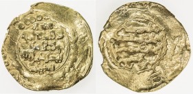 GHAZNAVID: Arslanshah, 1116-1117, AV dinar (4.09g) (Ghazna), AH(510), A-V1650, with circle of annulets around the field on both sides, crude strike, V...