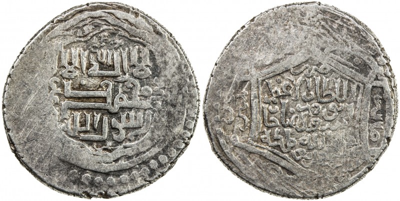 ILKHAN: Abu Sa'id, 1316-1335, AR 6 dirhams (9.62g), Damghan, AH730, A-2213A, var...