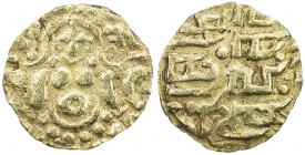 GAHADAVALAS OF KANAUJ: Govinda Changra, ca. 1114-1154, AV 1 1/8 masha (1.11g), De-146, seated goddess Lakshmi // three-line legend, VF.
Estimate: USD...